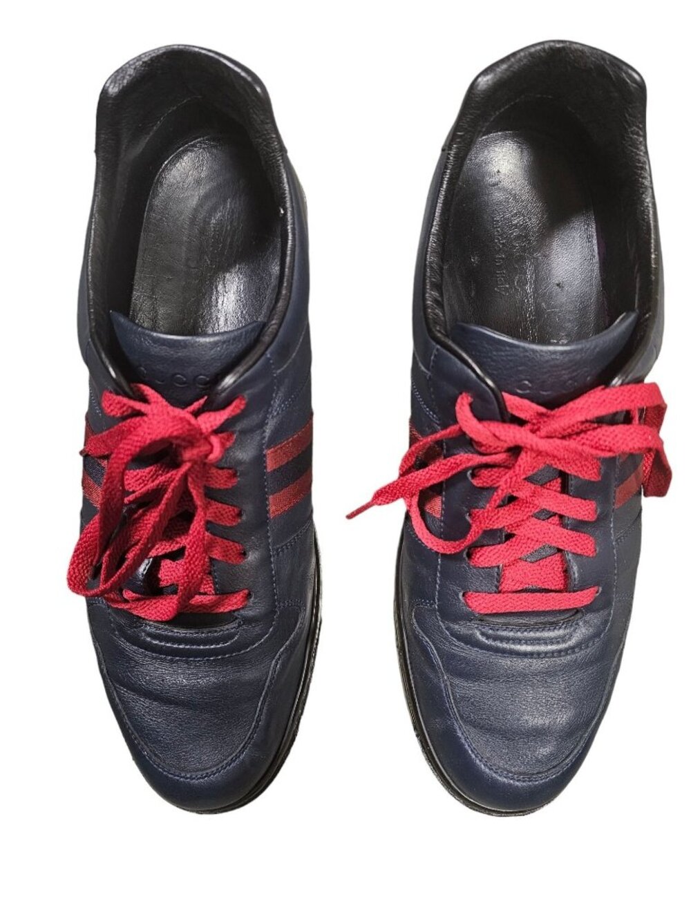 Gucci Andros Sneaker Blue 10.5 G 11.5 US 44.5 EU Leather Casual Shoes 147283 Box